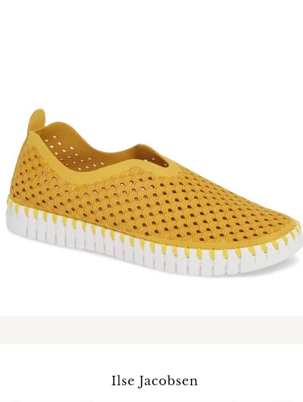 Ilse Jacobsen Tulip 139 Slip-Ons in Mustard Yellow Womens Size 10.5